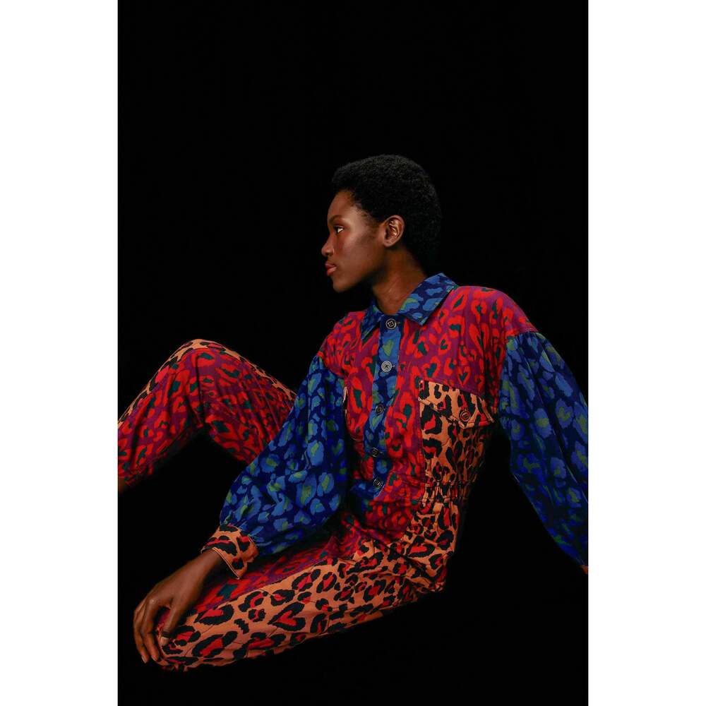 Mixed Leopard Pop Jumpsuit